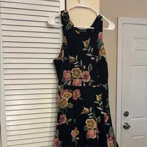 Floral Black Dress